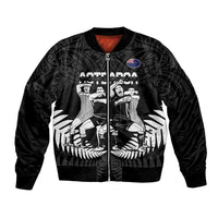 New Zealand Silver Fern Rugby Bomber Jacket Haka Dance With Aotearoa Maori Pattern