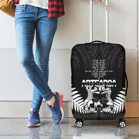 New Zealand Silver Fern Rugby Luggage Cover Haka Dance With Aotearoa Maori Pattern LT14 - Polynesian Pride