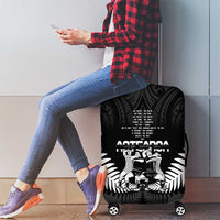New Zealand Silver Fern Rugby Luggage Cover Haka Dance With Aotearoa Maori Pattern LT14 - Polynesian Pride