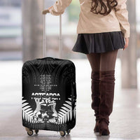 New Zealand Silver Fern Rugby Luggage Cover Haka Dance With Aotearoa Maori Pattern LT14 - Polynesian Pride