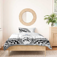 Fiji Tapa Rugby Bedding Set Cibi Dance With Fijian Pattern