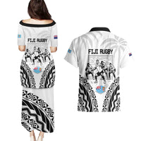 New Zealand And Fiji Tapa Rugby Couples Matching Puletasi and Hawaiian Shirt Haka Dance Mix Cibi Dance Together