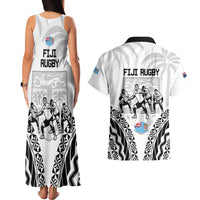 New Zealand And Fiji Tapa Rugby Couples Matching Tank Maxi Dress and Hawaiian Shirt Haka Dance Mix Cibi Dance Together