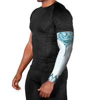 New Zealand Manta Ray Tattoo Arm Sleeves Aotearoa Maori Haehae Paua Shell - Polynesian Pride