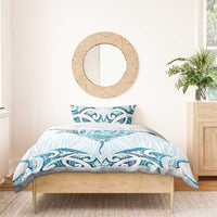 New Zealand Manta Ray Tattoo Bedding Set Aotearoa Maori Haehae Paua Shell - Polynesian Pride