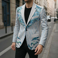 New Zealand Manta Ray Tattoo Blazer Aotearoa Maori Haehae Paua Shell - Polynesian Pride