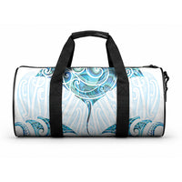 New Zealand Manta Ray Tattoo Duffle Bag Aotearoa Maori Haehae Paua Shell