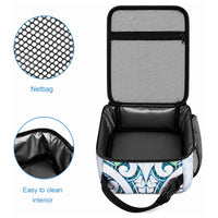 New Zealand Manta Ray Tattoo Lunch Bag Aotearoa Maori Haehae Paua Shell