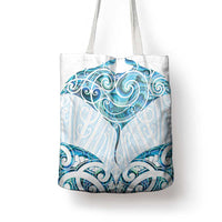 New Zealand Manta Ray Tattoo Tote Bag Aotearoa Maori Haehae Paua Shell - Polynesian Pride