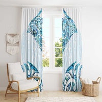 New Zealand Manta Ray Tattoo Window Curtain Aotearoa Maori Haehae Paua Shell - Polynesian Pride
