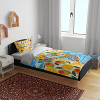 Aloha Hawaii Summer Bedding Set Hawaiian Lei Surfing Mango Palaka Motifs
