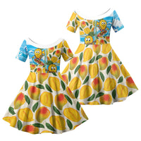 Aloha Hawaii Summer Family Matching Summer Maxi Dress and Hawaiian Shirt Hawaiian Lei Surfing Mango Palaka Motifs