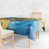Aloha Hawaii Summer Tablecloth Hawaiian Lei Surfing Mango Palaka Motifs
