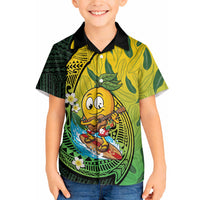 Hawaii Surfing Mango Hawaiian Shirt Manako Polynesian Fish Hook