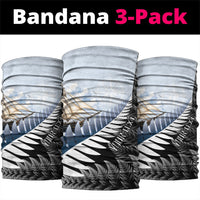 Personalised New Zealand Pakeha Neck Gaiter Kiwi Silver Fern and Sailing Ship Compass LT14 package One Size: 25*50cm Blue - Polynesian Pride