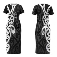 Lil Pakeha Lil Maori New Zealand Couples Matching Short Sleeve Bodycon Dress and Hawaiian Shirt Kiwi Proud Mangopare Pattern LT14 - Polynesian Pride