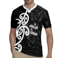Lil Pakeha Lil Maori New Zealand Rugby Jersey Kiwi Proud Mangopare Pattern LT14 - Polynesian Pride