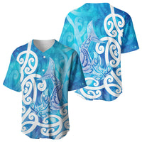 Hammerhead Shark Tattoo New Zealand Baseball Jersey Maori Galaxy Mangopare Pattern LT14 - Polynesian Pride