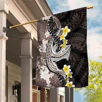 Brown and Black Hawaii Shark Tattoo Garden Flag Puakenikeni Lei Plumeria Polynesian Pattern - Polynesian Pride