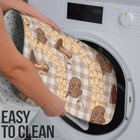 Khaki Palaka Hawaii Cowboy Bathroom Set Puakenikeni Lei Paniolo Papale Seamless Vibes - Polynesian Pride