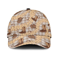 Khaki Palaka Hawaii Cowboy Classic Cap Puakenikeni Lei Paniolo Papale Seamless Vibes - Polynesian Pride