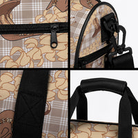 Khaki Palaka Hawaii Cowboy Duffle Bag Puakenikeni Lei Paniolo Papale Seamless Vibes
