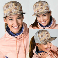 Khaki Palaka Hawaii Cowboy Mesh Trucker Cap Puakenikeni Lei Paniolo Papale Seamless Vibes - Polynesian Pride