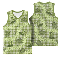 Lime Palaka Hawaii Cowboy Basketball Jersey Puakenikeni Lei Paniolo Papale Seamless Vibes - Polynesian Pride