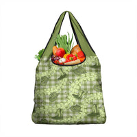 Lime Palaka Hawaii Cowboy Grocery Bag Puakenikeni Lei Paniolo Papale Seamless Vibes - Polynesian Pride