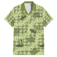 Lime Palaka Hawaii Cowboy Hawaiian Shirt Puakenikeni Lei Paniolo Papale Seamless Vibes - Polynesian Pride