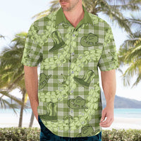 Lime Palaka Hawaii Cowboy Hawaiian Shirt Puakenikeni Lei Paniolo Papale Seamless Vibes - Polynesian Pride
