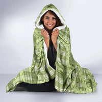 Lime Palaka Hawaii Cowboy Hooded Blanket Puakenikeni Lei Paniolo Papale Seamless Vibes - Polynesian Pride