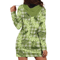 Lime Palaka Hawaii Cowboy Hoodie Dress Puakenikeni Lei Paniolo Papale Seamless Vibes - Polynesian Pride