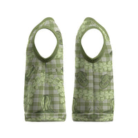 Lime Palaka Hawaii Cowboy Christmas Knitted V-Neck Vest Puakenikeni Lei Paniolo Papale Seamless Vibes - Polynesian Pride