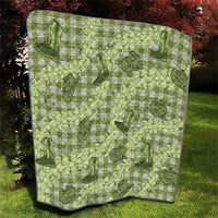 Lime Palaka Hawaii Cowboy Quilt Puakenikeni Lei Paniolo Papale Seamless Vibes - Polynesian Pride