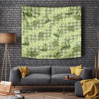 Lime Palaka Hawaii Cowboy Tapestry Puakenikeni Lei Paniolo Papale Seamless Vibes - Polynesian Pride