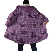 Purple Palaka Hawaii Cowboy Cloak Puakenikeni Lei Paniolo Papale Seamless Vibes - Polynesian Pride