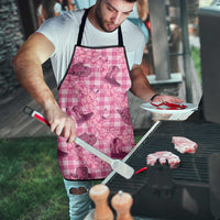 Pink Palaka Hawaii Cowboy Apron Puakenikeni Lei Paniolo Papale Seamless Vibes - Polynesian Pride