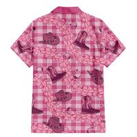 Pink Palaka Hawaii Cowboy Family Matching Mermaid Dress and Hawaiian Shirt Puakenikeni Lei Paniolo Papale Seamless Vibes LT14 - Polynesian Pride
