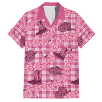 Pink Palaka Hawaii Cowboy Hawaiian Shirt Puakenikeni Lei Paniolo Papale Seamless Vibes - Polynesian Pride