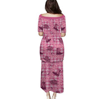 Pink Palaka Hawaii Cowboy Puletasi Puakenikeni Lei Paniolo Papale Seamless Vibes - Polynesian Pride