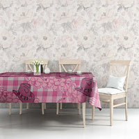 Pink Palaka Hawaii Cowboy Tablecloth Puakenikeni Lei Paniolo Papale Seamless Vibes - Polynesian Pride