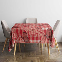 Red Palaka Hawaii Cowboy Tablecloth Puakenikeni Lei Paniolo Papale Seamless Vibes - Polynesian Pride