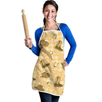Yellow Palaka Hawaii Cowboy Apron Puakenikeni Lei Paniolo Papale Seamless Vibes - Polynesian Pride