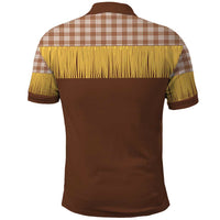 Aloha Hawaii Cowboy Custome Polo Shirt Puakenikeni Lei Palaka Tassel Style - Polynesian Pride