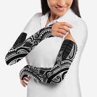 New Zealand Hammerhead Shark Arm Sleeves Maori Haehae Mangopare Black - Polynesian Pride