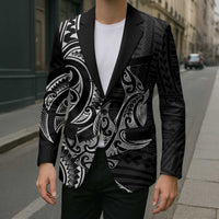 New Zealand Hammerhead Shark Blazer Maori Haehae Mangopare Black - Polynesian Pride