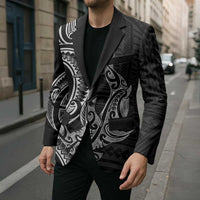 New Zealand Hammerhead Shark Blazer Maori Haehae Mangopare Black - Polynesian Pride