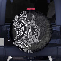 New Zealand Hammerhead Shark Spare Tire Cover Maori Haehae Mangopare Black - Polynesian Pride