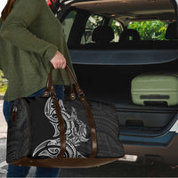 New Zealand Hammerhead Shark Travel Bag Maori Haehae Mangopare Black - Polynesian Pride